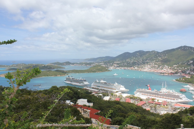 Docked Cruise Ships at the Island of St. John [U.S. Virgin Islands Slot Machine Casino Gambling in 2020]