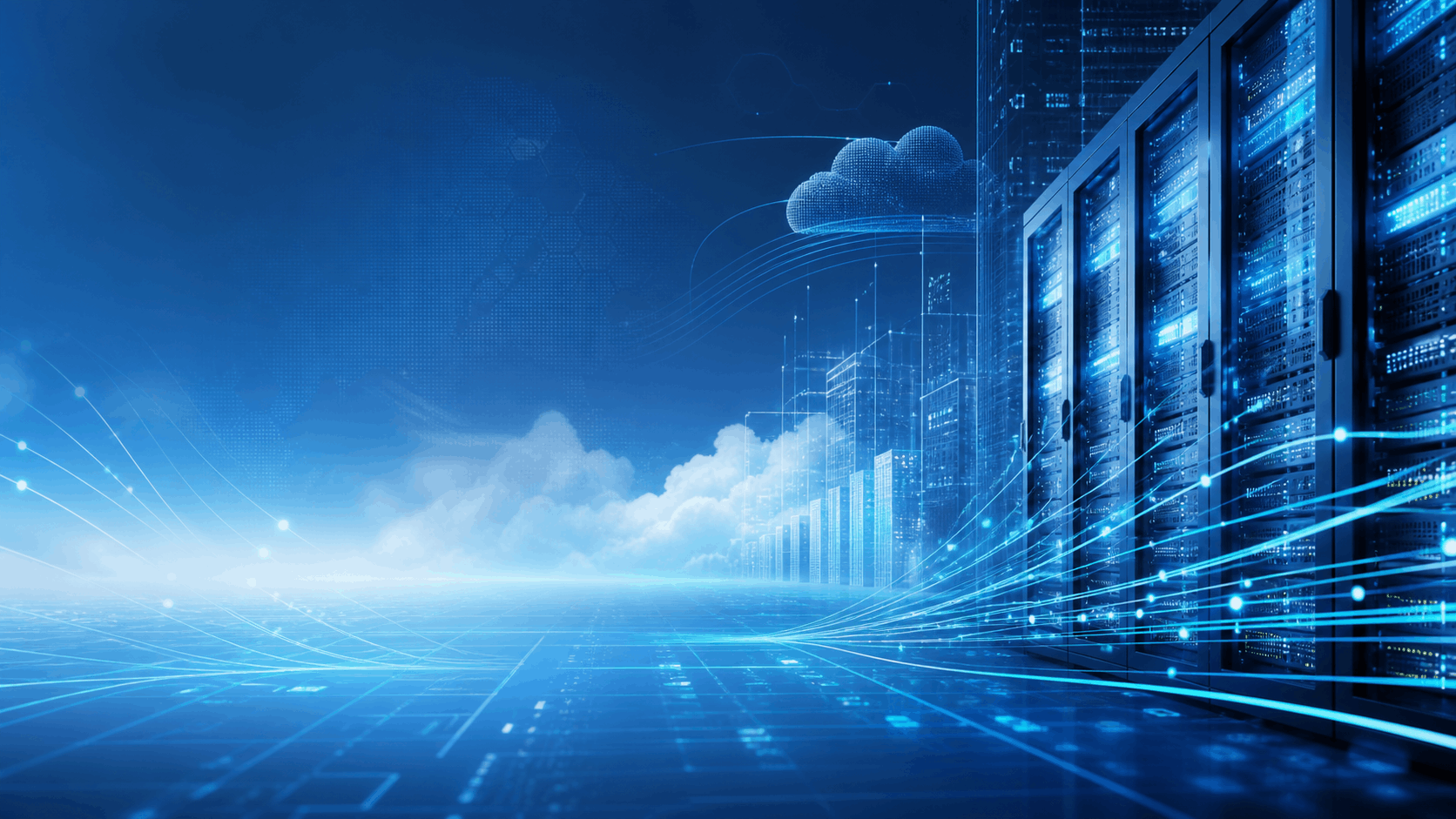 Enterprise data center infrastructure with server racks
