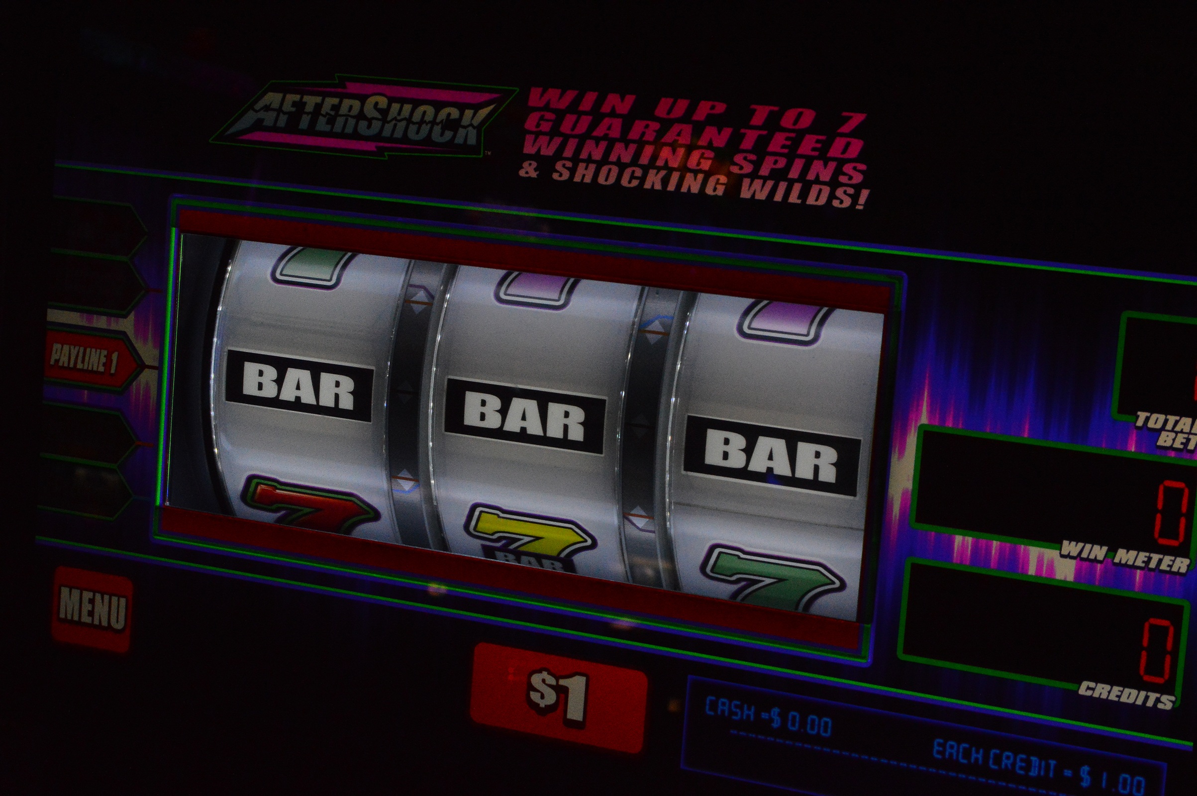 Slot machine that has never paid out