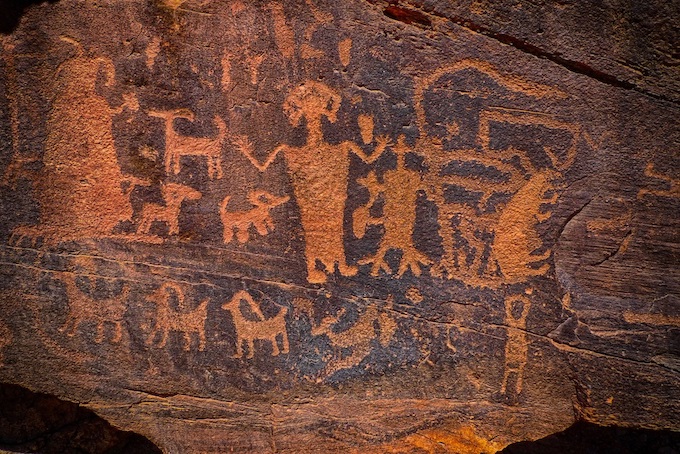An American Indian Petroglyph or Rock Art [Tribal Gaming]