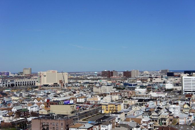 Aerial View of Atlantic City Casinos and Housing [New Jersey Slots Return-To-Player]