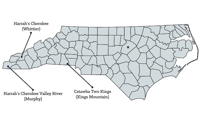 North Carolina Casinos Map [North Carolina Slot Machine Casino Gambling]