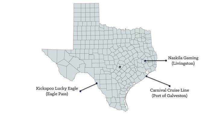 Texas Casinos Map [Texas Slot Machine Casino Gambling]