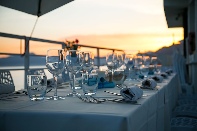 Dining Table Event at Sunset [Special Event Promotions]