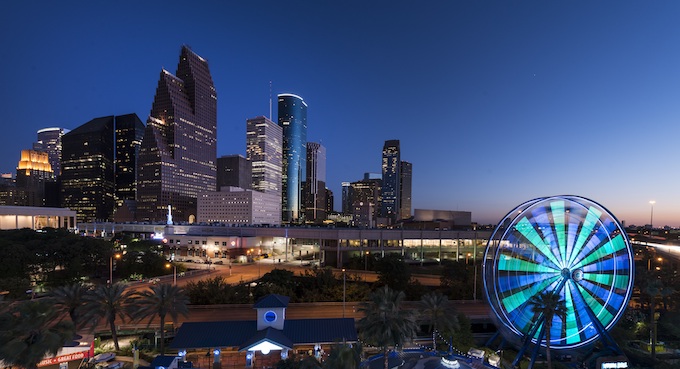 The City of Houston at Night [Texas Slot Machine Casino Gambling]
