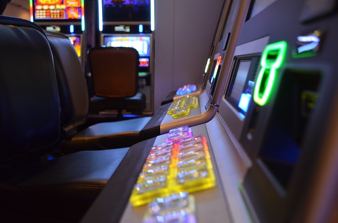 The slot machine player interface console [How Slot Machines Work]