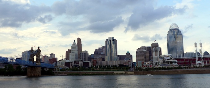 Cincinnati skyline from across the Ohio River [Belterra Park]