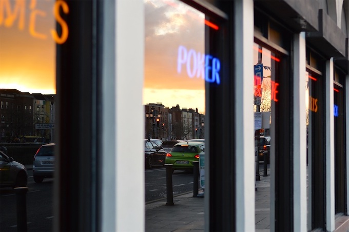 Store Window with a Neon Poker Sign [Video Poker]