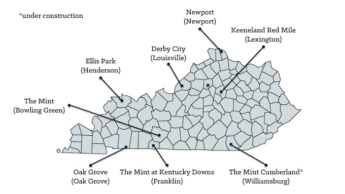 Kentucky Casinos Map [Kentucky Slot Machine Casino Gambling]